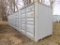 New 40' Gray Storage/Shipping Container with 4 Side Access Doors and Swing