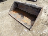 John Deere Worksite Pro C66 Skid Steer Bucket Covered In Material, Missing
