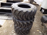 (4) New Montreal SS Loader 12-16.5 Skid Steer Tires, Unmounted, (4 X BID PR