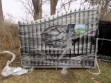 New 20' Bi-Parting Iron Gate with Deer/Elk/Mountain Center Cut Out