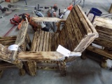 Adirondack Glider Chair, Handmade, Burn Wood Style