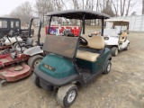 Green Club Car Gas Golf Cart with Canopy, Tinted Windshield, Bag Holder, Ca