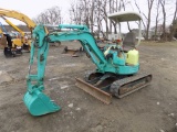 YanMar V10-20 Mini Excavator, Blue/Green, 1487 Hours, Dsl., Runs And Works