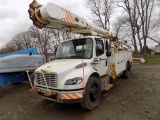 2012 Freightliner Bussiness Class M2 Bucket Truck, White, Auto, 6.7 Cummins