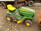John Deere LT150 Riding Mower, 38'' Deck, 15 HP, Hydro, CHOKE STICKS A LITT