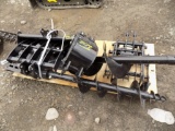 New Attachment Set For Mini Excavators, Hyd. Auger, Ripper, Rake, Grapple A