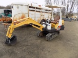 Yanmar B12 Mini Excavator, 3 Cyl. Dsl., Rubber Tracks, Grader Blade, ROPS w