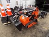 New EGN EG36C Mini Skid Steer Loader, Orange, 40'' Bucket, Gas Engine, High
