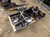 New Set Of Attachments For Mini Excavator, Hyd. Auger, Grapple, Rake Ripper