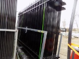 20 Pieces Of New BlackGalvanized Steel Fence Panels, 10'L x 7'T w/Posts & H