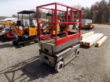 Scissor Lift ''Used'' 65x30 Extendable Platform, Needs Work, Red