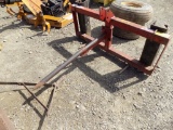 Red 3PT Hitch Bale Spear