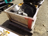 Pallet With Large Qty. Of Flex O Lite Flasher Lights And Barrel/Cone Bases
