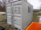 New 10' White Storage/Shipping Container with Barred Window, Walk Thru Door