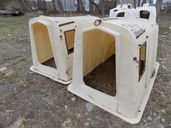 (2) Used Tan Calf Huts, SOME DAMAGE HERE AND THERE (2 x Bid Price)
