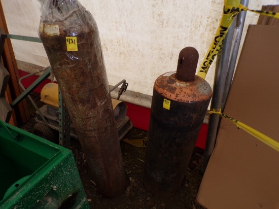 Oxygen Tank and Acetylene Tank, Both Have Some Gas in Them