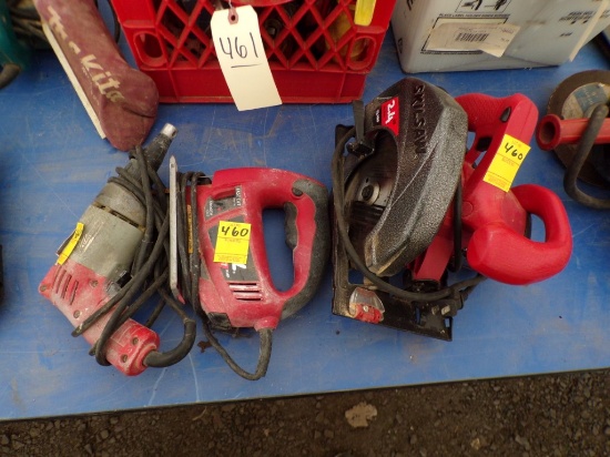 Skil Corded Jigsaw, Milwaukee Corded Drywall Screw Gun and Skilsaw 7 1/4''