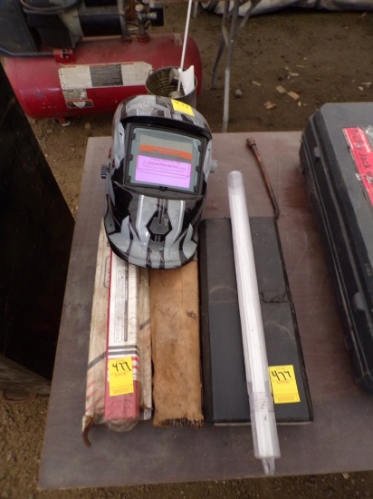Group of Welding Rods and a Auto Darkening Helmet, Looks New