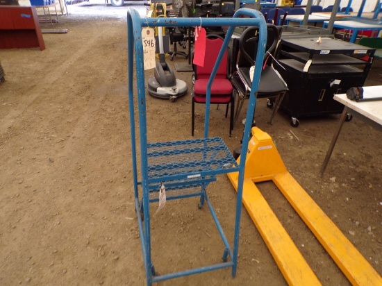 Blue 3-Tier Warehouse Steps