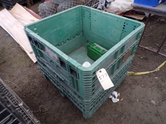 30''x32'' Collapsible Plastic Shipping Crate, Green
