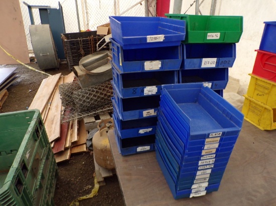 Group Of Plastic Storage Bins