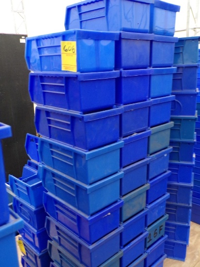Group of Assort. Size Stackable Plastic Bins, Approx. (60)