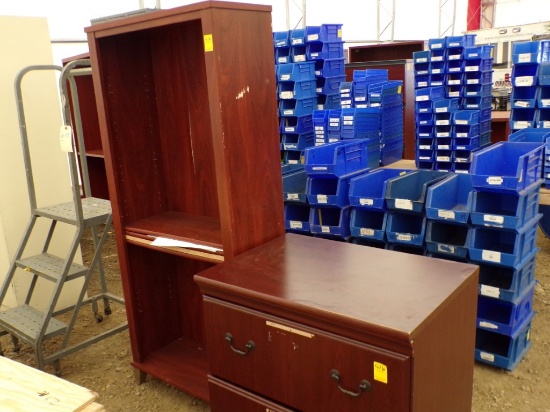 5 Tier Adjustable Book Shelf, 29'' x 12'' x 65'', HAS SOME DAMAGE and a 2 D