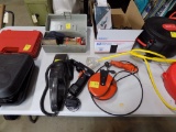 Car Vac, Black and Decker Cordless Drill, Retractable Work Light and a Palm