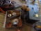 Box of Filter Wrenches, Oil Can and a Steel Ammo Box