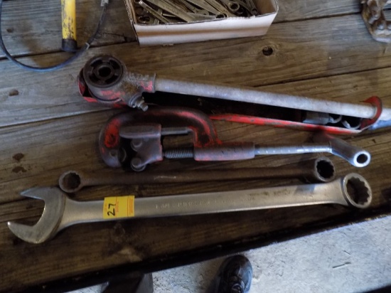 1 3/4'' Combination Wrench and a Large Pipe Cutter