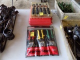 3 Pc. Craftsman Tin Snip Set, Set of Craftsman Chisels and an Empty Tool Ca