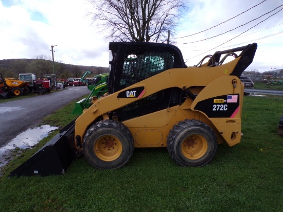 Caterpillar 272-C Skidsteer Loader w/ Full Cab, Pilot Controls, 476 Orig. H