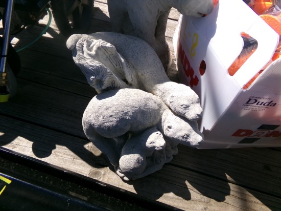 Cement (3) Seal Figurine