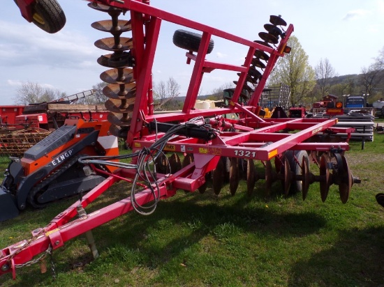 Sunflower 1321 Hydraulic Wing Disc, C-Flex 21' Overall Width, Excellent Con