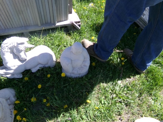 Cement Buddah Figurine
