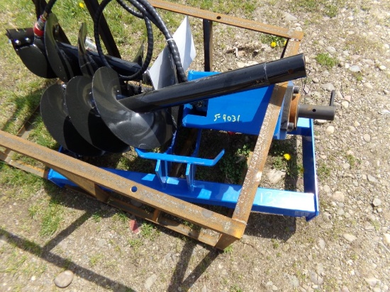 New AGT Hydraulic Post Hole Auger for Skid Steer Loader with 18'', 12'' and