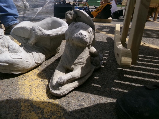 Cement Labrador Dog Figurine