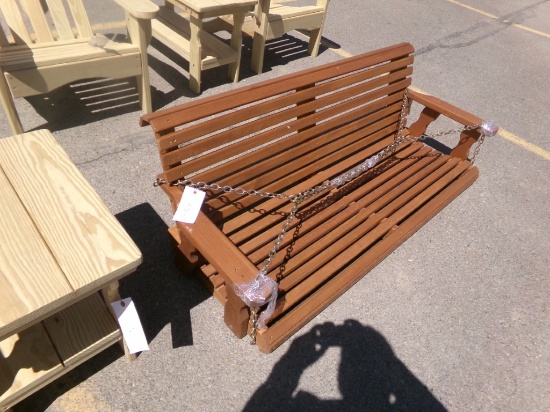 Amish Made 5' Rollback Swing, Cedar Stained (9261)