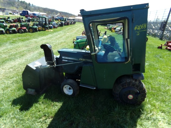 Craftsman 25 HP Die Hard with Front Snowblower, Homemade Cab with Weights a