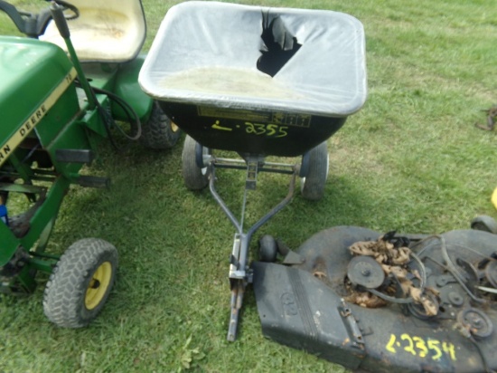 Black Plastic Tow Behind Spreader (5584)