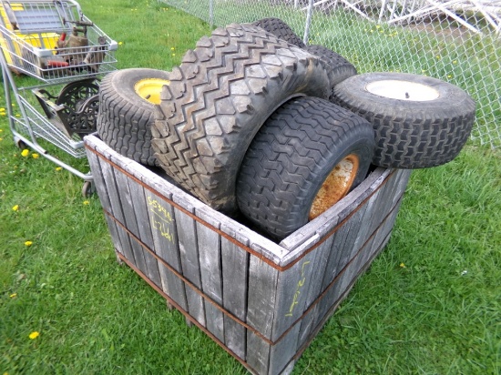 Crate of Rear Lawn Mower Tires (5346)