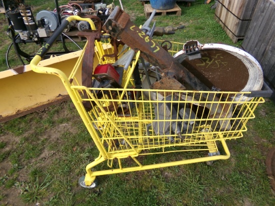 Cart of Misc. Jacks and a Gear Box (5488)