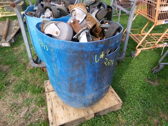 Blue Cans with Casters (5393)