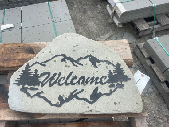''Mountains'' Decorative Welcome Stone