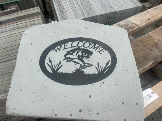 ''Bass Fish'' Decorative Welcome Stone