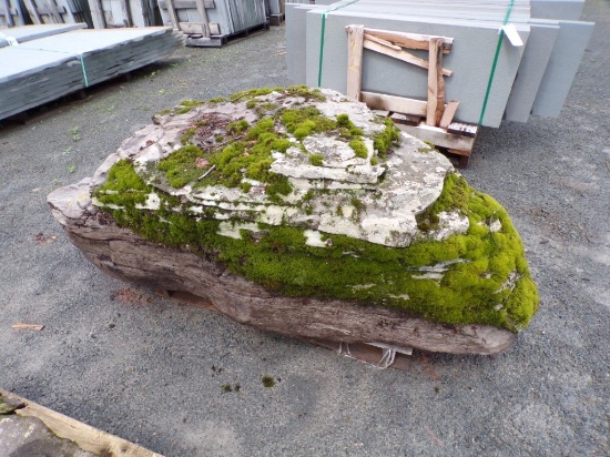 Large Old Moss Boulder, 3' x 5' x 24'' Thick