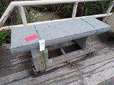 5' Custom Bench, 18'' Deep Rockfaced & Thermaled - Nice