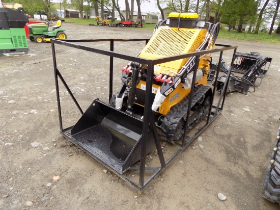 New EPA CRT23 Mini Skid Steer Loader, Yellow, 736cc Gas Engine, High Tracks