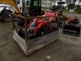 New YSRT14  Mini Skid Steer Loader Red, High Tracks, Gas Engine, 32'' Bucke