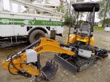 New IRE20 Mini Excavator Kubota Diesel, Side Controls, Canopy, Grader Blade